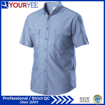 Venta al por mayor de camisas de trabajo mecánico de manga corta Workwear (YWS112)